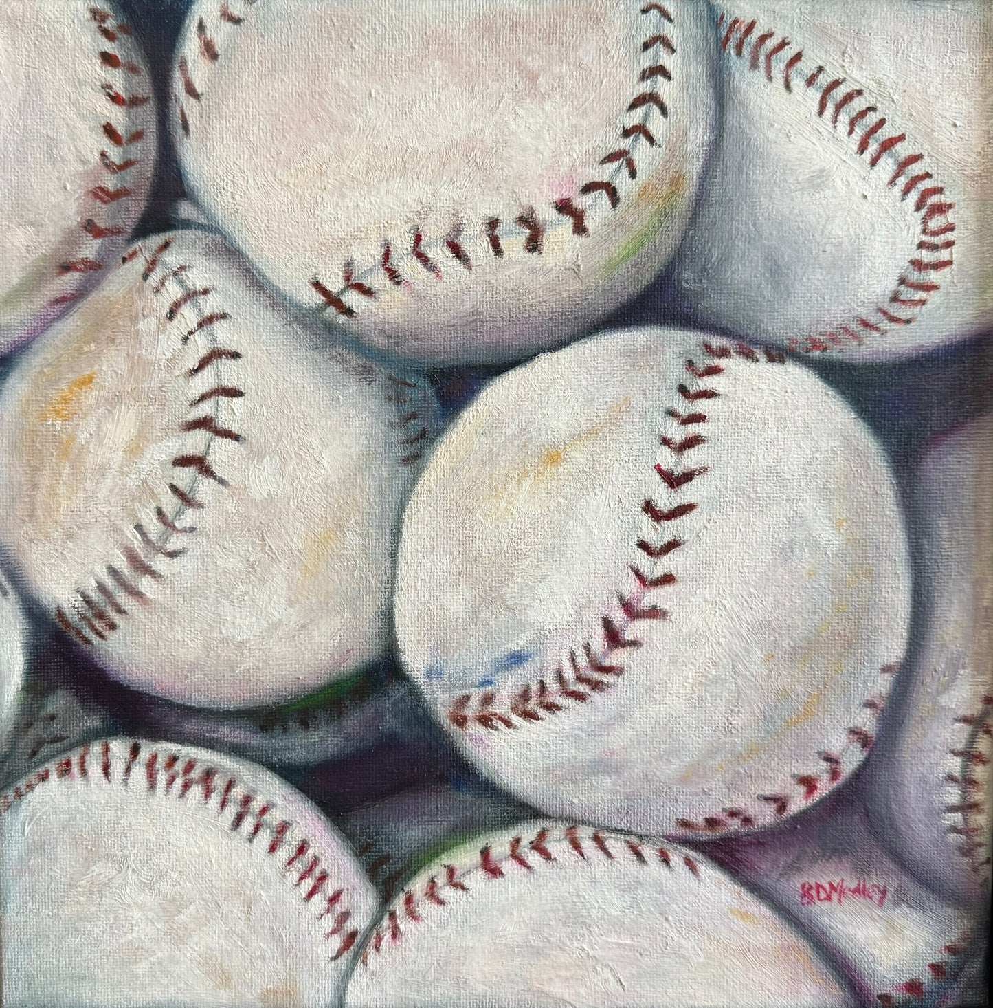 Baseballs by Beth D. Medley (oil)