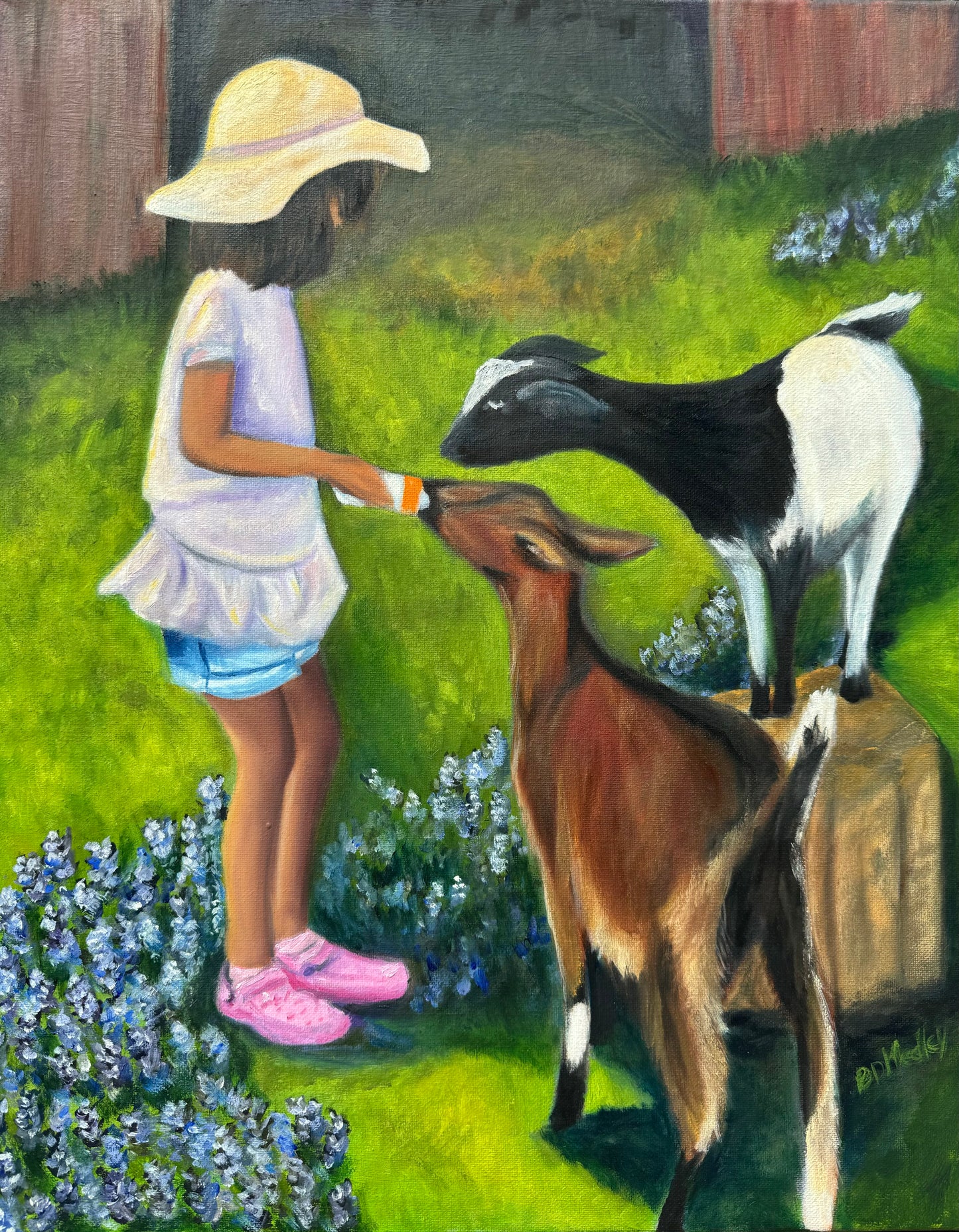 Lucky Goat by Beth D. Medley (oil)