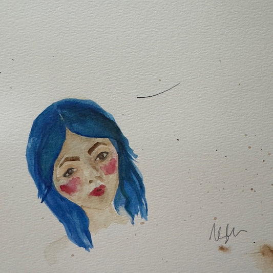 Blue Girl by Mary Whittemore (watercolor)